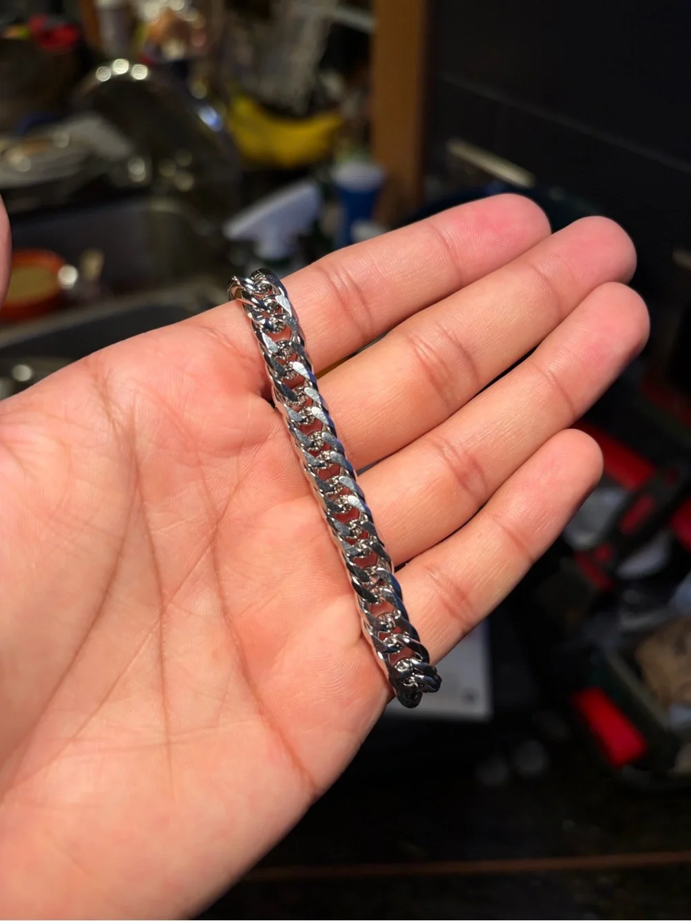 Silver Cuban Link Bracelet — 8mm